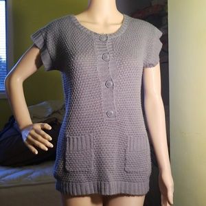 Loose Knit Grey Tunic Sweater